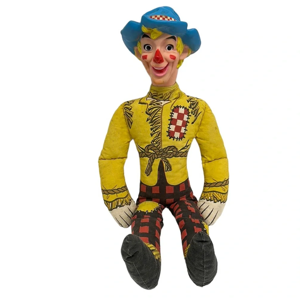 Vintage 1965 Ralston Purina RP Company Wizard Of Oz Scarecrow Plush Rubber Head